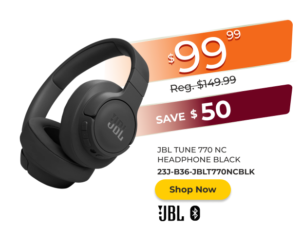 JBL Tune 770 NC Headphones - Black