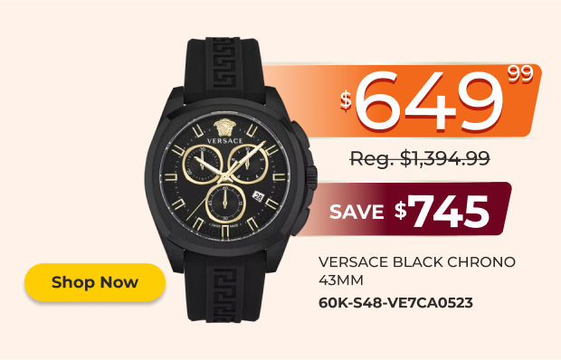 Versace Black Chrono 43MM Watch