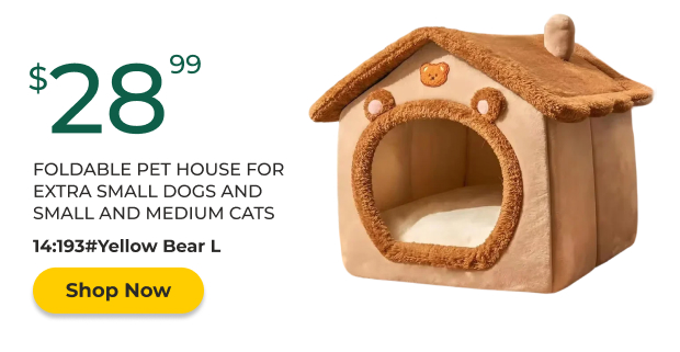 Foldable Pet House for Extra Small Dogs