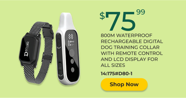 800M Waterproof rechargeable digital dog training collar