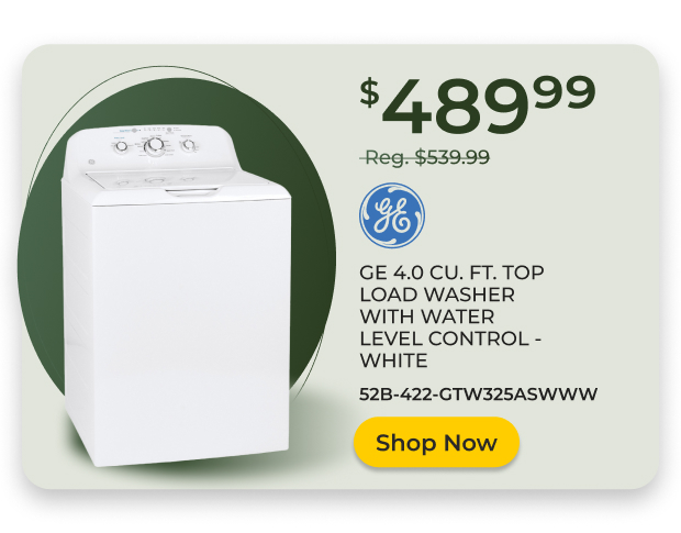 GE 4.0 CU. FT. Top Load Washer