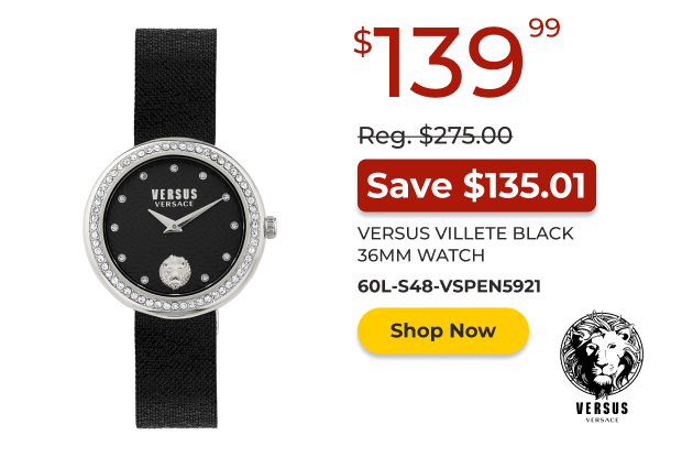 Versus Villete Black 36MM Watch