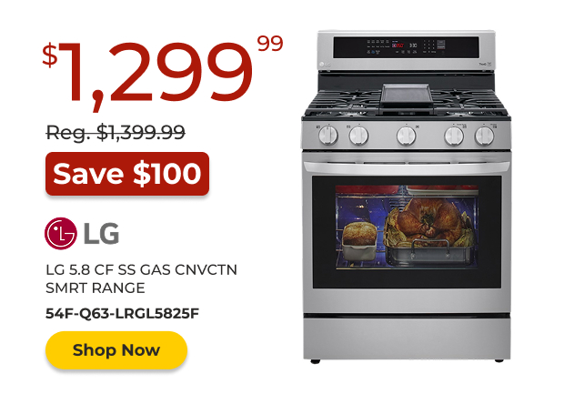 LG 5.8 CU.FT. Stainless Steel Gas Range