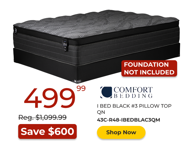Comfort Bedding Ibed Black - Queen Size