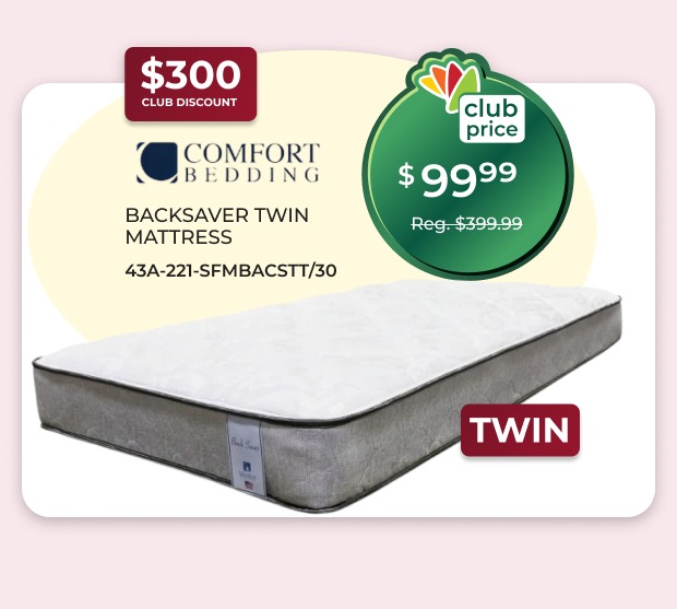 Confort Bedding Backsaver Twin Mattress