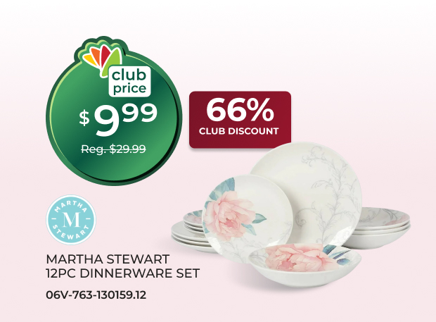 Martha Stewart 12PC Dinnerware Set