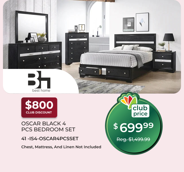 Oscar 4PCS Bedroom Set