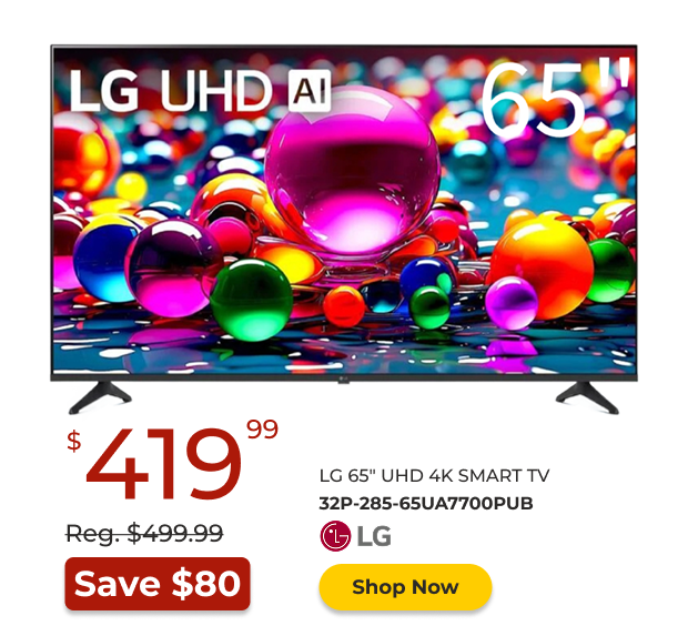 LG 65-inch UHD 4K SMART TV