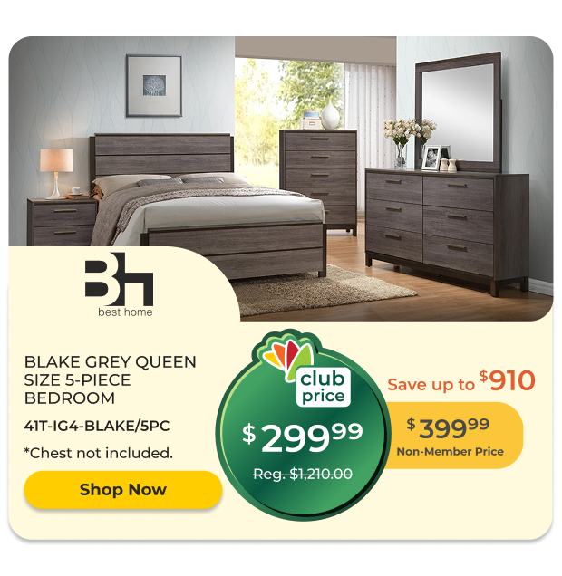 Blake Grey Queen Size 5PC Bedroom Set