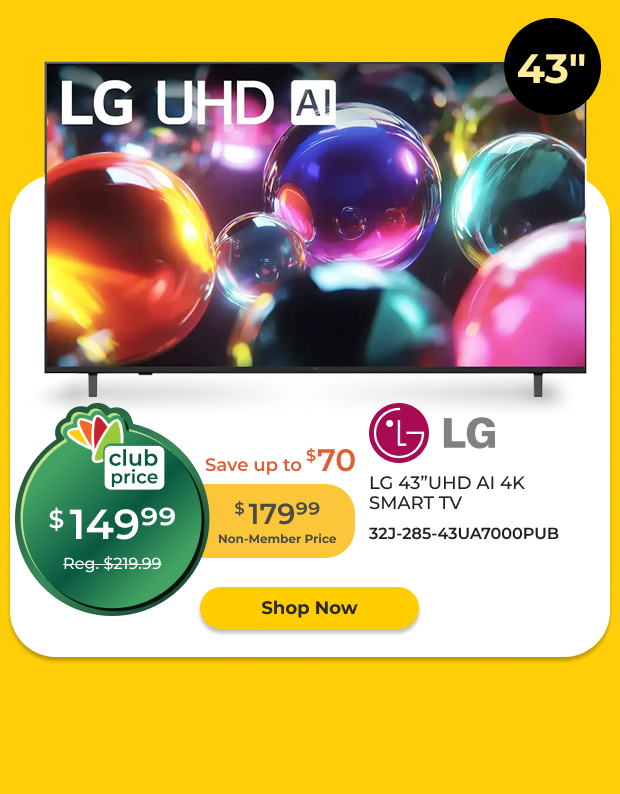 LG 43-inch UHD AI 4K Smart TV