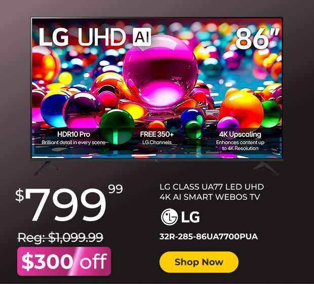 LG 86-inch LED UHD Smart Webos TV