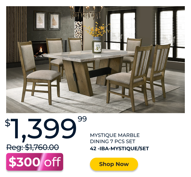 Mystique Marble Dining 7 PCS Set