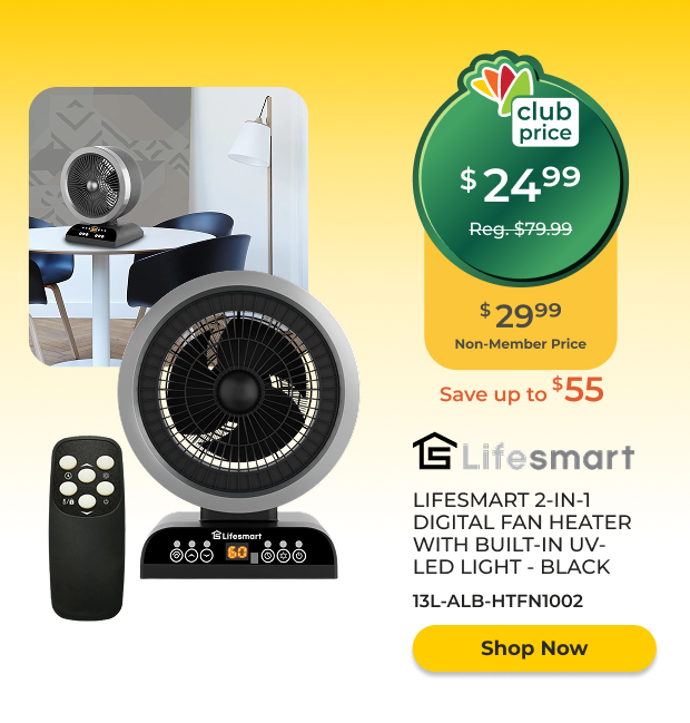 Lifesmart 2-in-1 Digital Fan / Heater