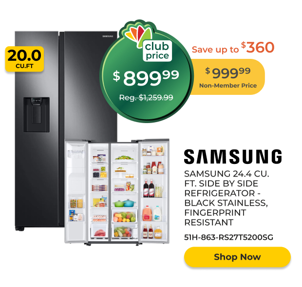 Samsung 24.4 CU. FT. Side by Side Refrigerator