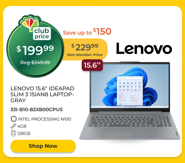 Lenovo 15.6" Ideapad Slim Laptop