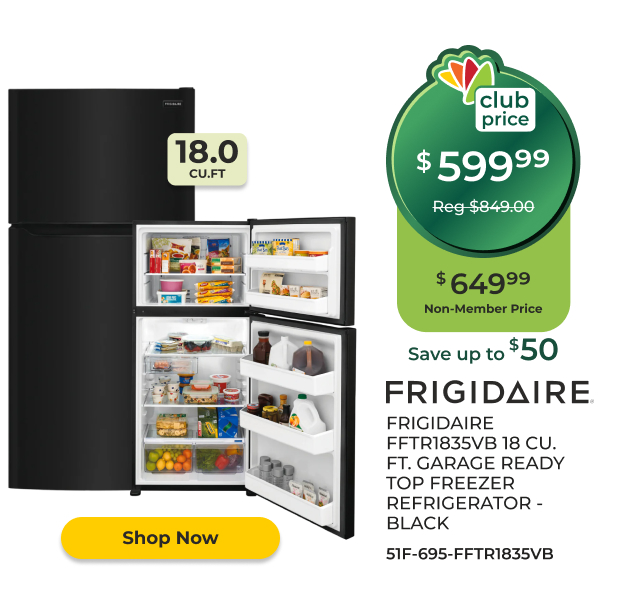 Frigidaire 18 CU.FT. Top Freezer Refrigerator