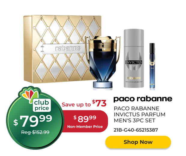 Paco Rabanne Invictus Parfum Men's 3PC Set