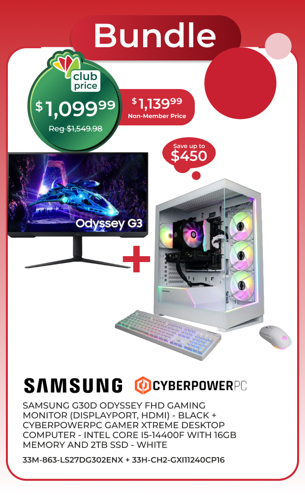 CyberPower PC + Samsung G30D Odyssey Monitor