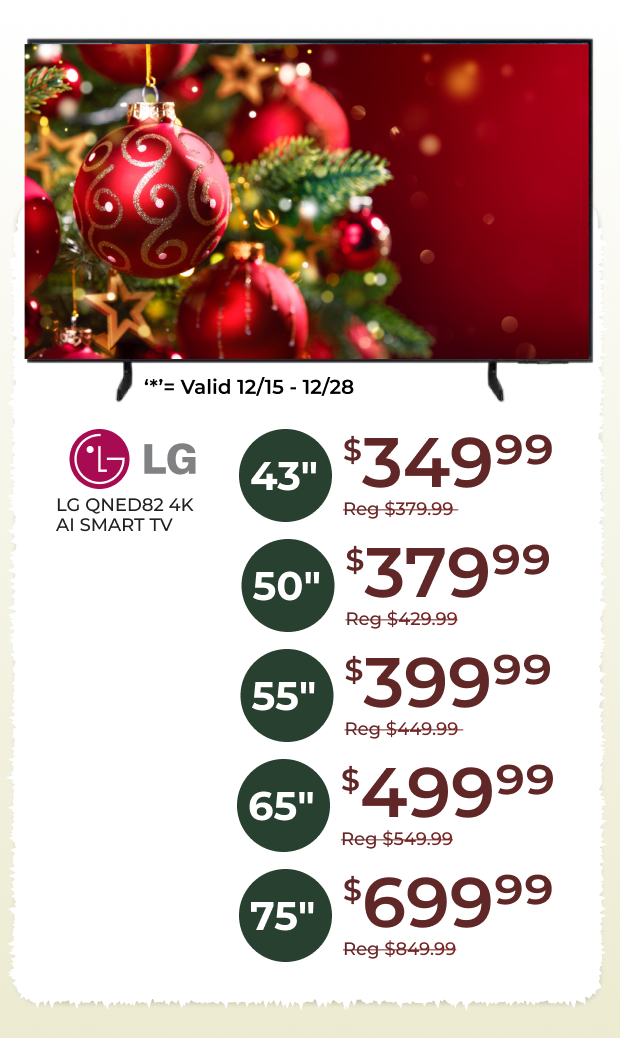 LG QNED82 4K AI Smart TV