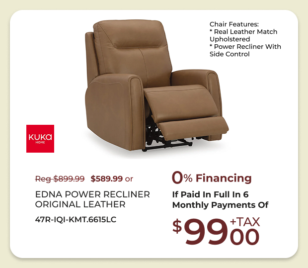 Edna Power Recliner Original Leather