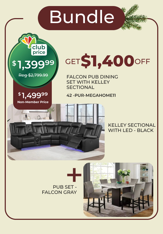 Kelley Sectional + Falcon Dining Set