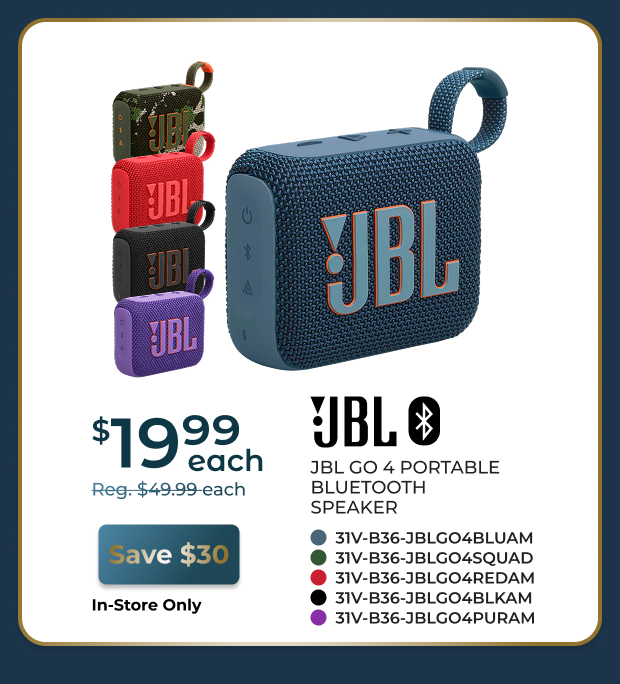 JBL GO 4 Portable Speaker