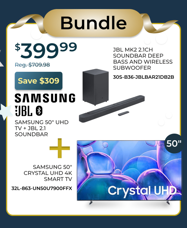 Samsung 50-inch + JBL Soundbar