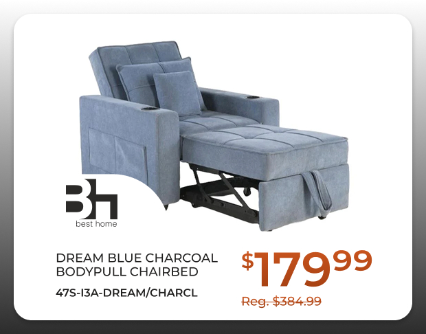 Dream Blue Charcoal Bodypull Chairbed