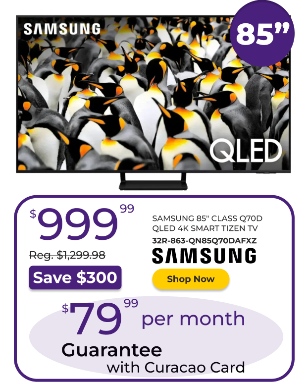 Samsung 85-inch Q70D QLED 4k Smart Tizen TV