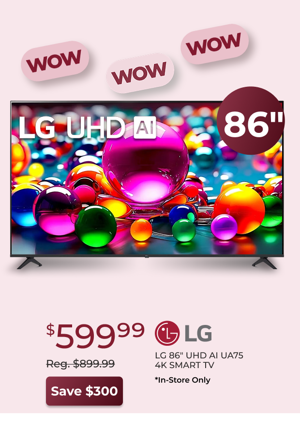 LG 86-inch UHD AI 4K Smart TV