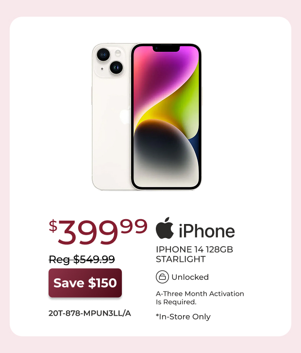 iPhone 14 128GB Startlight