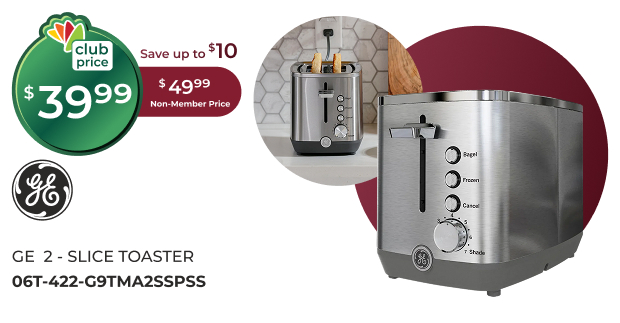GE 2 slice Toaster