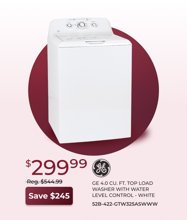 GE 4.0 CU. FT. Top Load Washer