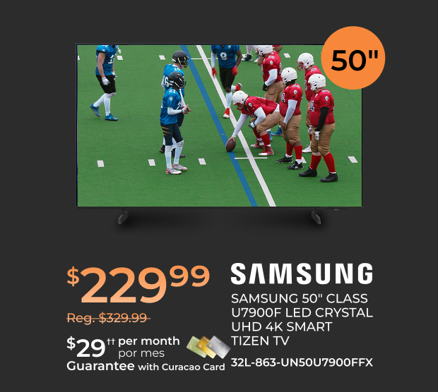 Samsung 50-inch LED Crystal UHD 4k Smart Tizen TV