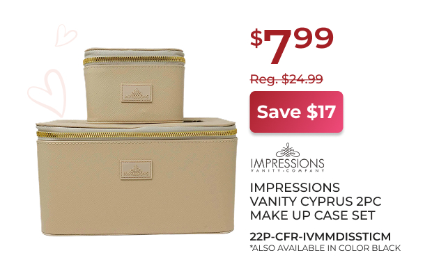Impressions Vanity Cyprus 2PC Make Up Case Set