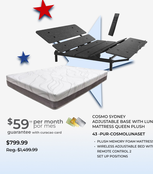 Cosmo Sydney Ajustable Base with Mattress