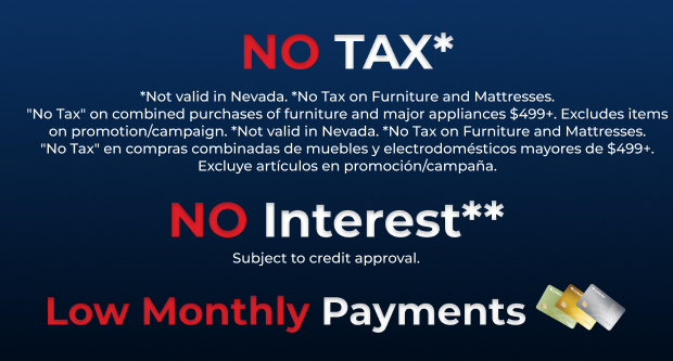 Presidents' Day Sale - No Tax - No Interest