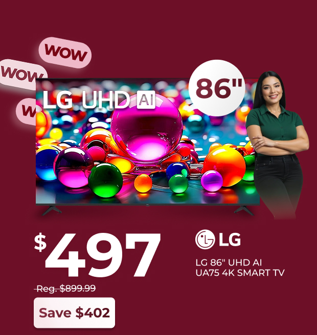 LG 86" UHD AI UA75K Smart TV 