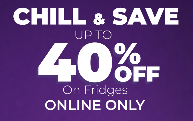 Save up to 40% OFF Select Fridges