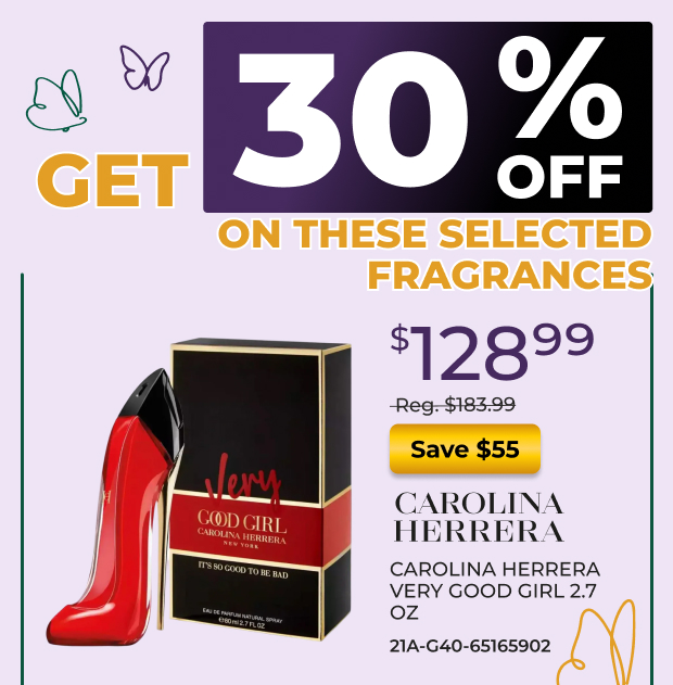 30% Off on Select Fragrances