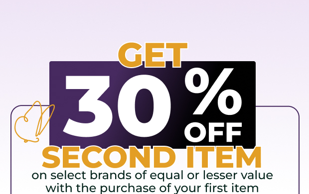 Get 30% Second Item