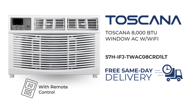 Toscana 8000 BTU Window Air Conditioner with WiFi and Remote Control