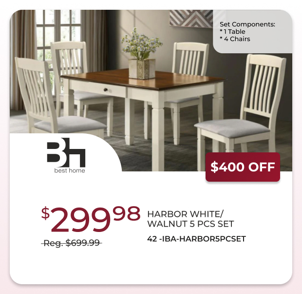Harbor White Dining Set
