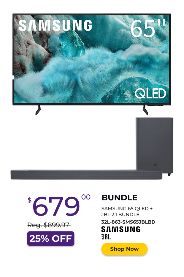 Samsung 65-inch QLED 4K TV + Soundbar Bundle
