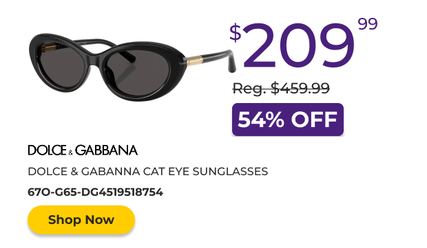 Dolce & Gabanna Cat Eye Sunglasses