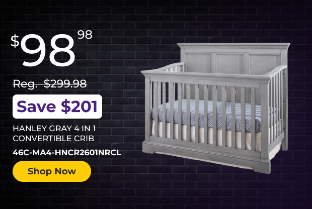 Hanley Gray 4 in 1 Convertible Crib