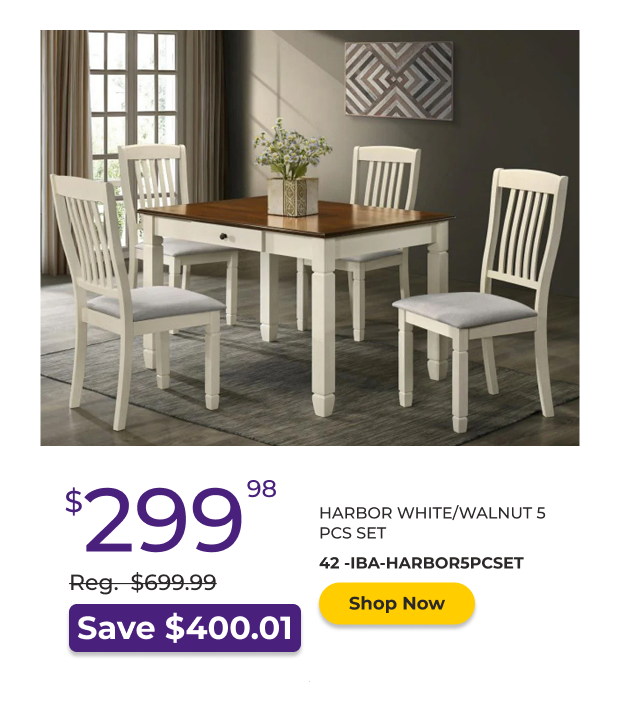 Harbor White Walnut 5 PCS Set