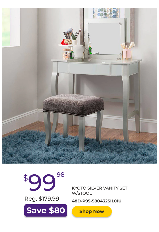 Kyoto Silver Vanity Set