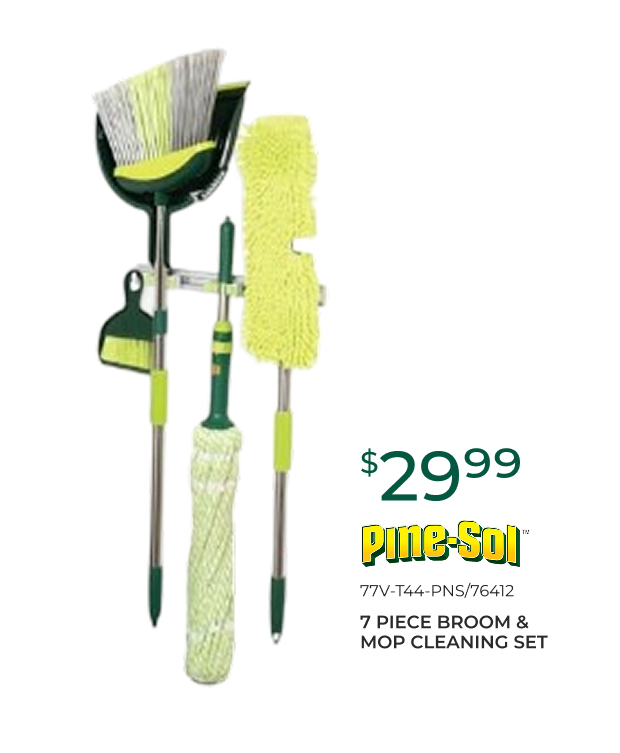 7 Piece Broom & Mop Cleaning Set