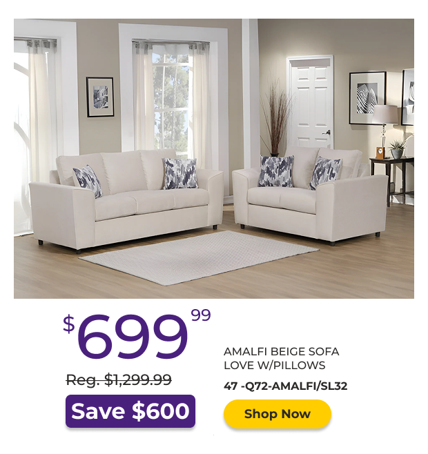 Amalfi Beige Sofa / Love Seat
